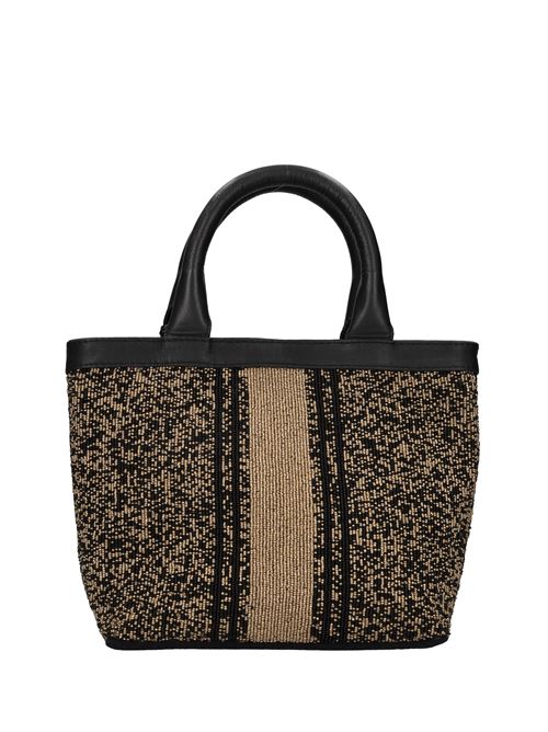 Borsa in pelle e perline DE SIENA | 3004NORO-NERO